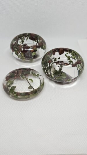 Jewelry Box/Round Candle Holders. 3×1. Forest Collection
