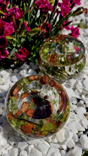 Jewelry Box/Round Candle Holders. 3×1. Forest Collection
