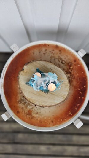 Candle Holder Blue Wave