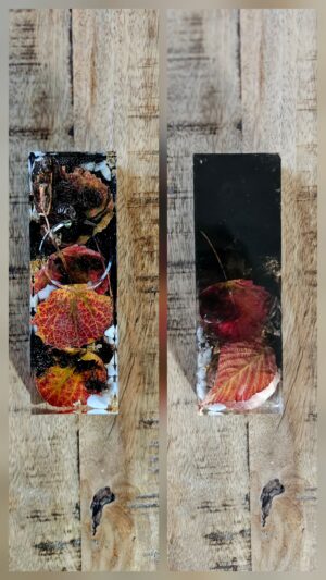 Autumn Leaves with Bumblebee. Candle Holder