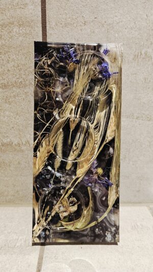 Candle Holder. Rye and cornflowers