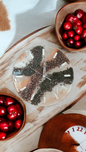 Beige Stones. Wall watch