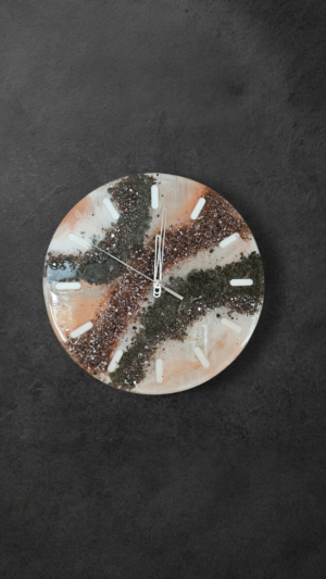 Beige Stones. Wall watch