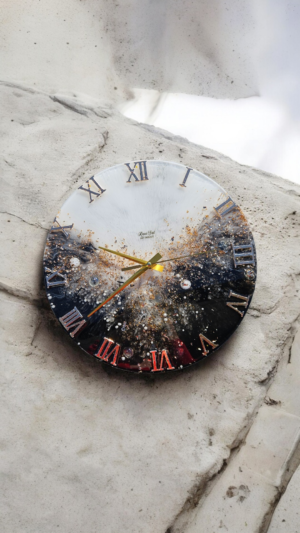 Wall Watch Golden Glitter