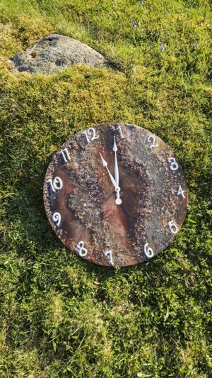 Wall Watch Bronze & Golden Stones